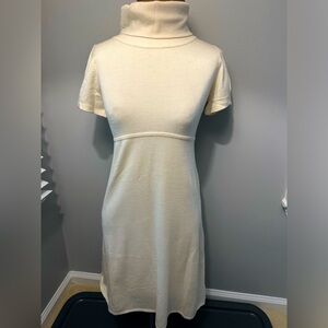 Theory short sleeved sweater dress with turtleneck